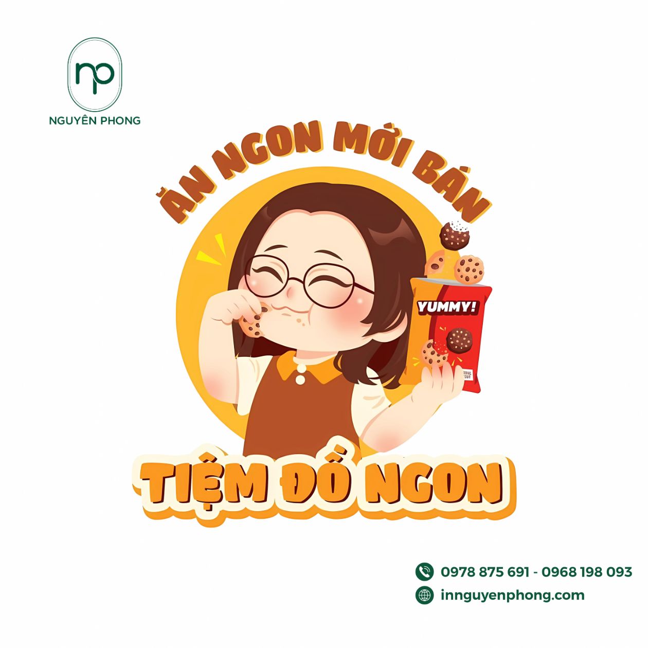 Mẫu logo quán ăn vặt
